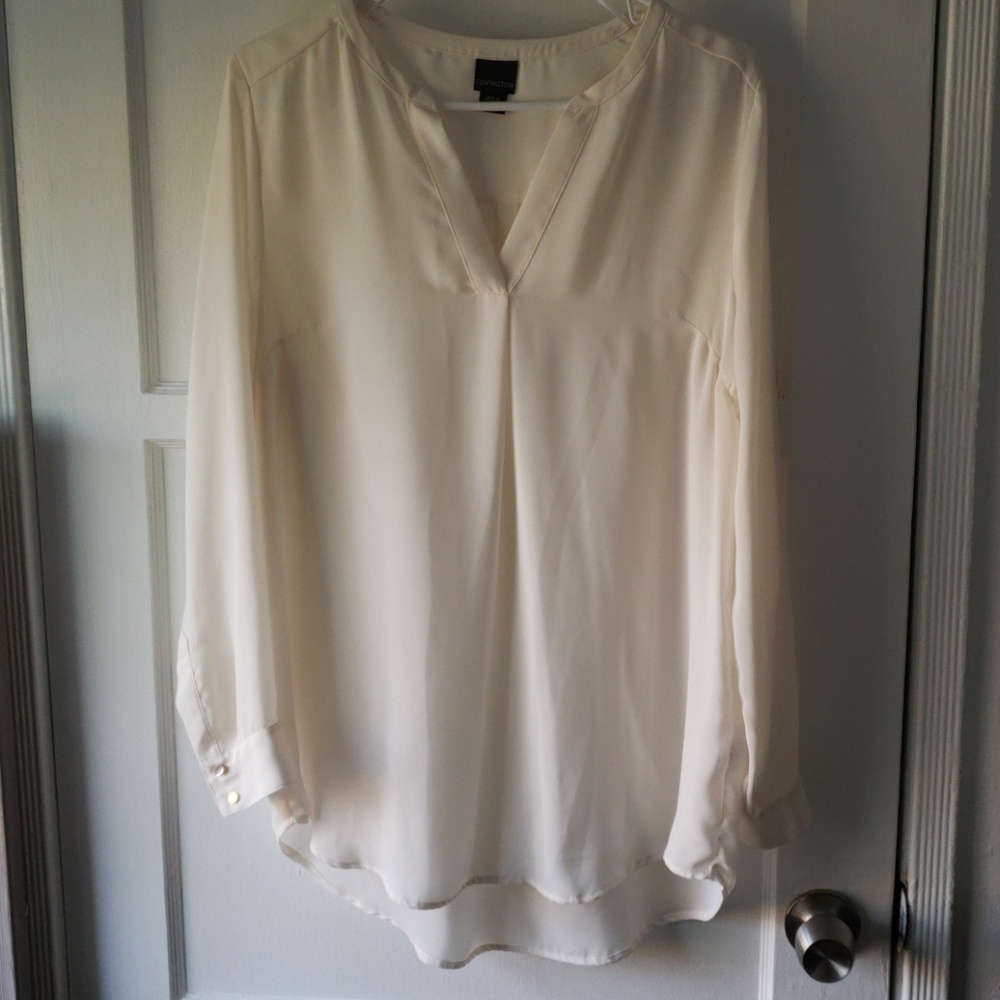 Off white long sleeves blouse